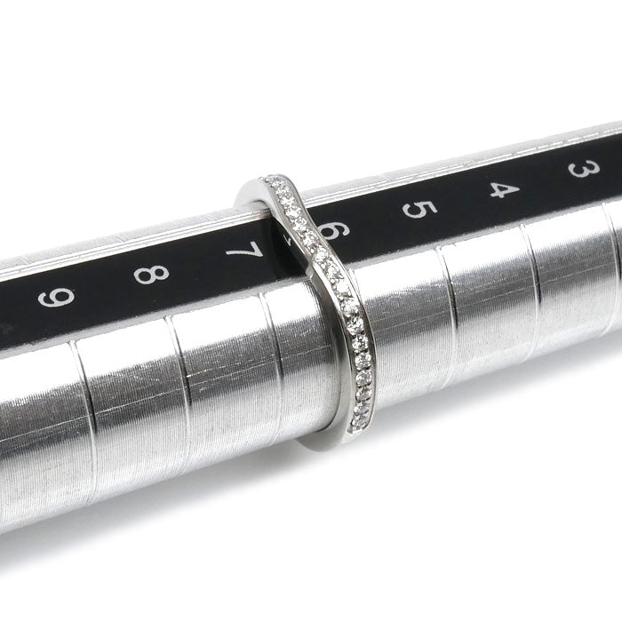 CARTIER カルティエ Pt950プラチナ バレリーナ カーブ ハーフエタニティ リング・指輪 B4093046 ダイヤモンド 6号 46 2.8g レディース【中古】【美品】