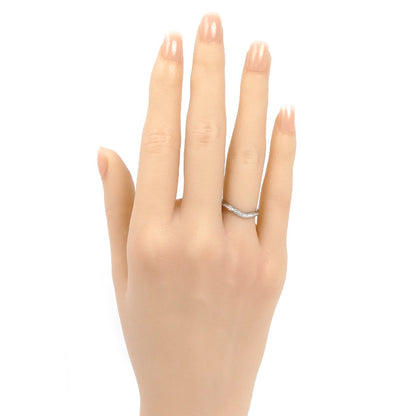 CARTIER カルティエ Pt950プラチナ バレリーナ カーブ ハーフエタニティ リング・指輪 B4093046 ダイヤモンド 6号 46 2.8g レディース【中古】【美品】
