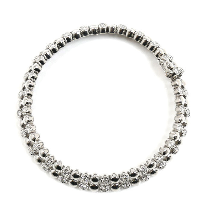 Ponte Vecchio ポンテヴェキオ K18WG ホワイトゴールド テニス ブレスレット ダイヤモンド1.53ct 22.7g 17.0cm レディース【中古】【美品】