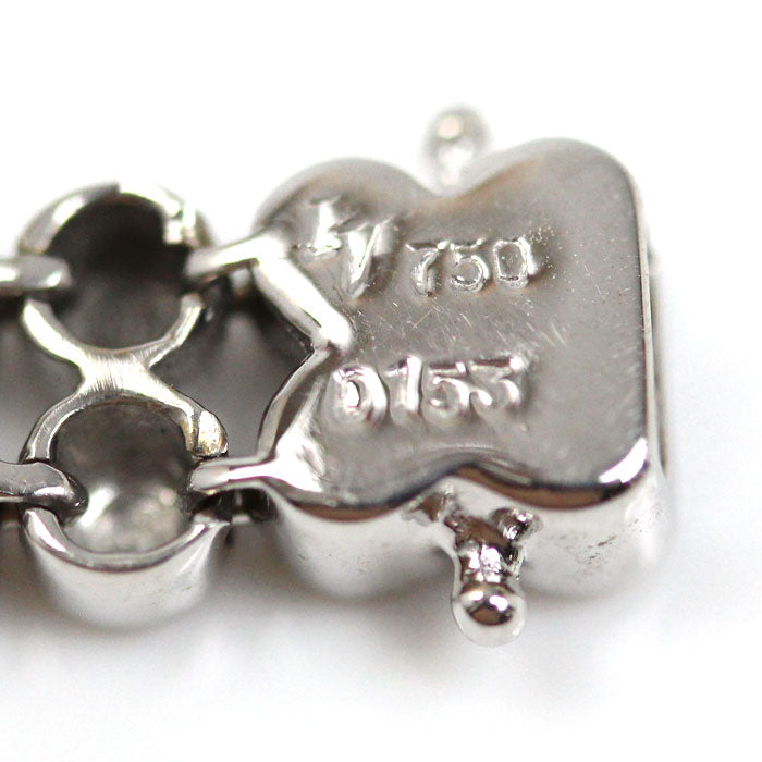 Ponte Vecchio ポンテヴェキオ K18WG ホワイトゴールド テニス ブレスレット ダイヤモンド1.53ct 22.7g 17.0cm レディース【中古】【美品】