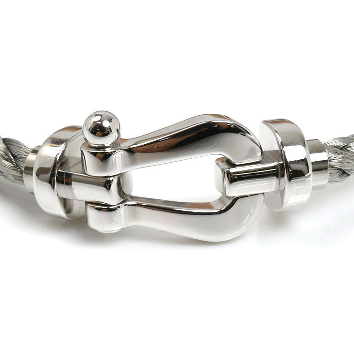 FRED フレッド K18WG/SS フォース10 ラージ ブレスレット 0B0005-6B0109 18.7g 17cm レディース【中古】【美品】