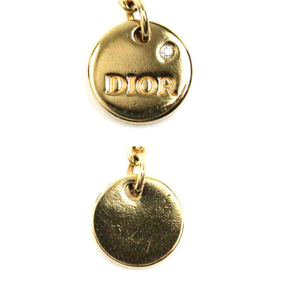 Dior ディオール メタル ラインストーン Petit CD ダブル ブレスレット B1133PMTCY_D301 ～18.5cm レディース【中古】