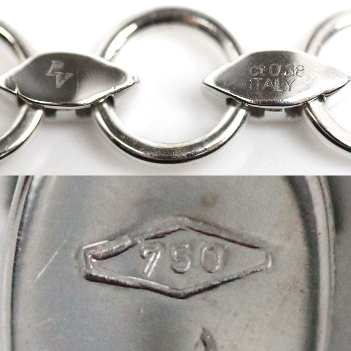 Ponte Vecchio ポンテヴェキオ K18WG ホワイトゴールド ダイヤ ピアス ダイヤモンド0.38ct 5.0g レディース【中古】【美品】