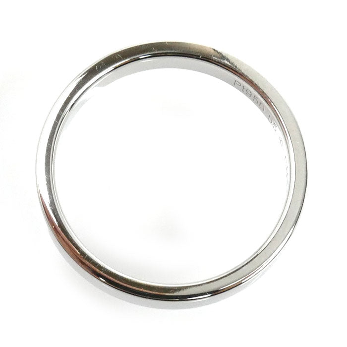 CARTIER カルティエ Pt950プラチナ エングレーブド リング・指輪 14.5号 55 5.5g レディース【中古】【美品】