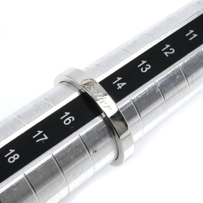 CARTIER カルティエ Pt950プラチナ エングレーブド リング・指輪 14.5号 55 5.5g レディース【中古】【美品】