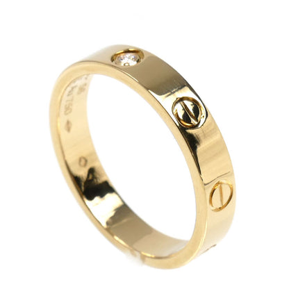 CARTIER カルティエ K18YG イエローゴールド ミニラブ 1P ダイヤ リング・指輪 B4056156 ダイヤモンド 15.5号 56 4.8g レディース【中古】【美品】
