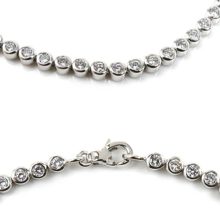 STAR JEWELRY スタージュエリー K18WG ホワイトゴールド ダイヤ ブレスレット ダイヤモンド 7.2g 17.5cm レディース【中古】【美品】