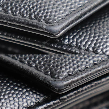 SAINT LAURENT サンローラン モノグラム マルチフォールドウォレット 三つ折り財布 ブラック 692061 BOW01 1000 レディース【中古】