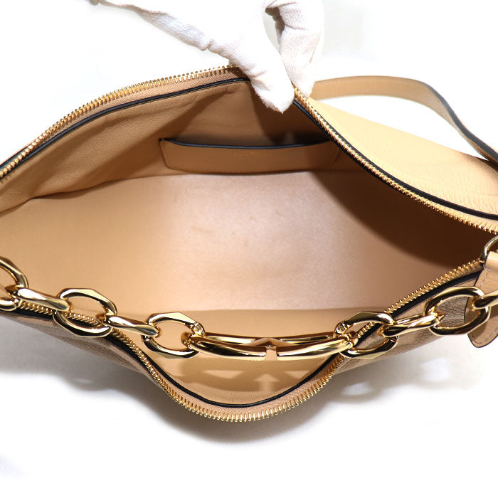 Valentino Garavani ヴァレンティノ・ガラヴァーニ Vロゴ ホーボー ムーン 2Wayショルダーバッグ ベージュ 5W2B0Q42JDK レディース【中古】【美品】