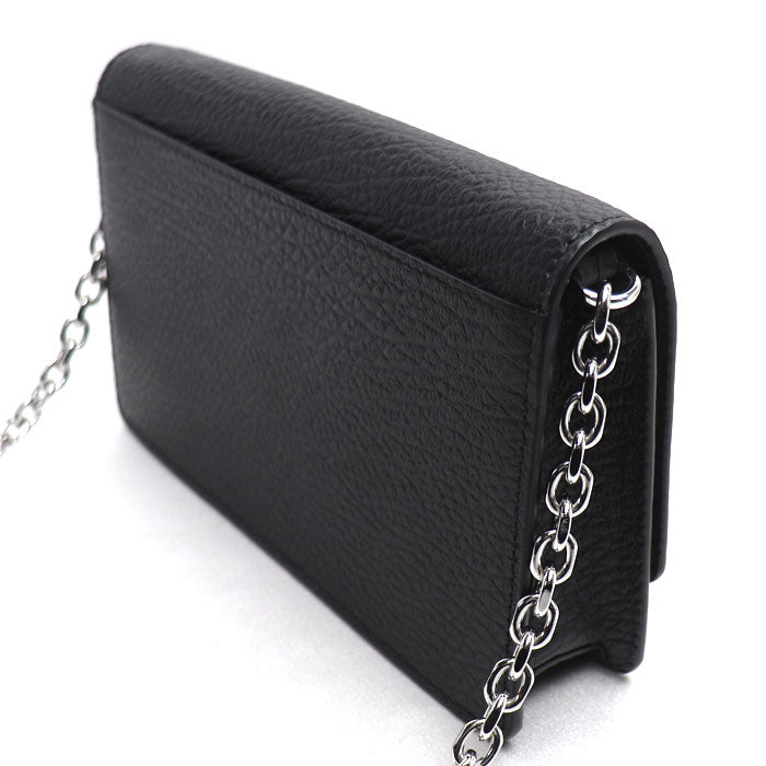 MAISON MARGIELA メゾンマルジェラ 4ステッチ チェーンウォレット ショルダーバッグ ブラック SA3UI0008 P4455 T8013 レディース【中古】【美品】