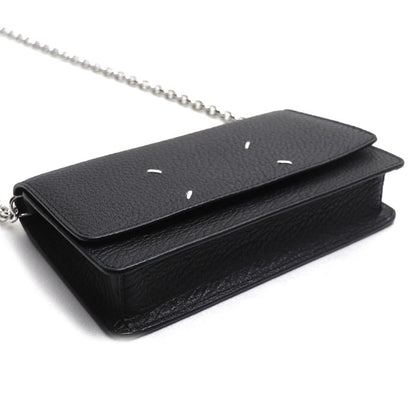 MAISON MARGIELA メゾンマルジェラ 4ステッチ チェーンウォレット ショルダーバッグ ブラック SA3UI0008 P4455 T8013 レディース【中古】【美品】