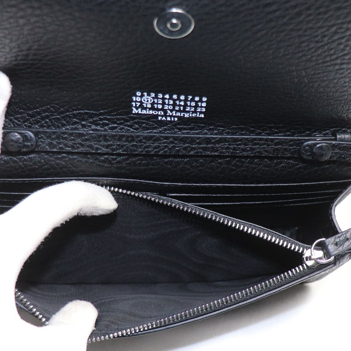 MAISON MARGIELA メゾンマルジェラ 4ステッチ チェーンウォレット ショルダーバッグ ブラック SA3UI0008 P4455 T8013 レディース【中古】【美品】