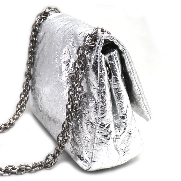 BALENCIAGA バレンシアガ モナコ チェーンショルダー ショルダーバッグ シルバー 781672 レディース【中古】【美品】
