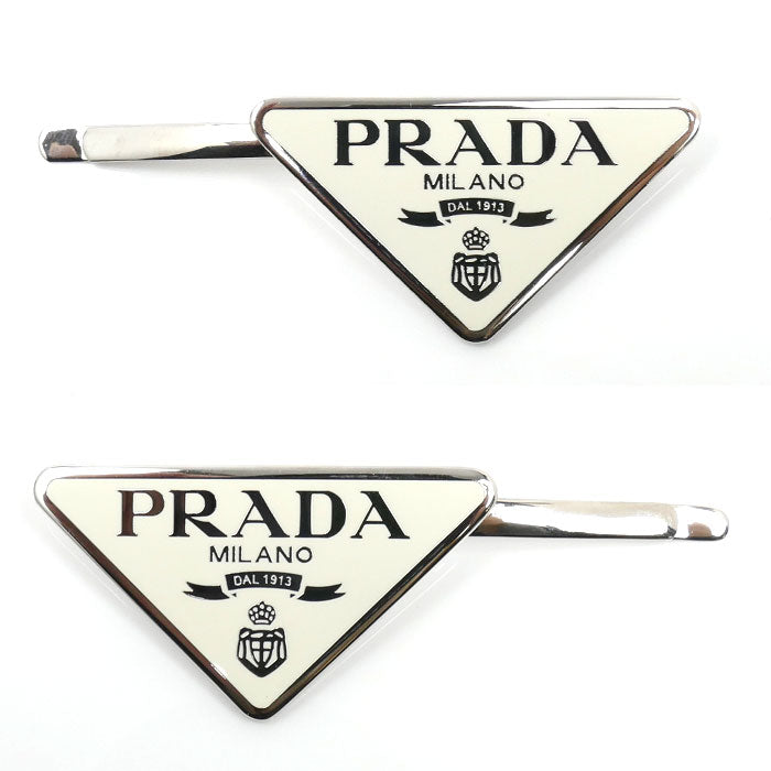 PRADA プラダ GP エナメル メタル ヘアピン ヘアアクセサリー ヘアクリップ 1IF051_2BA6_F0009 レディース【中古】【美品】