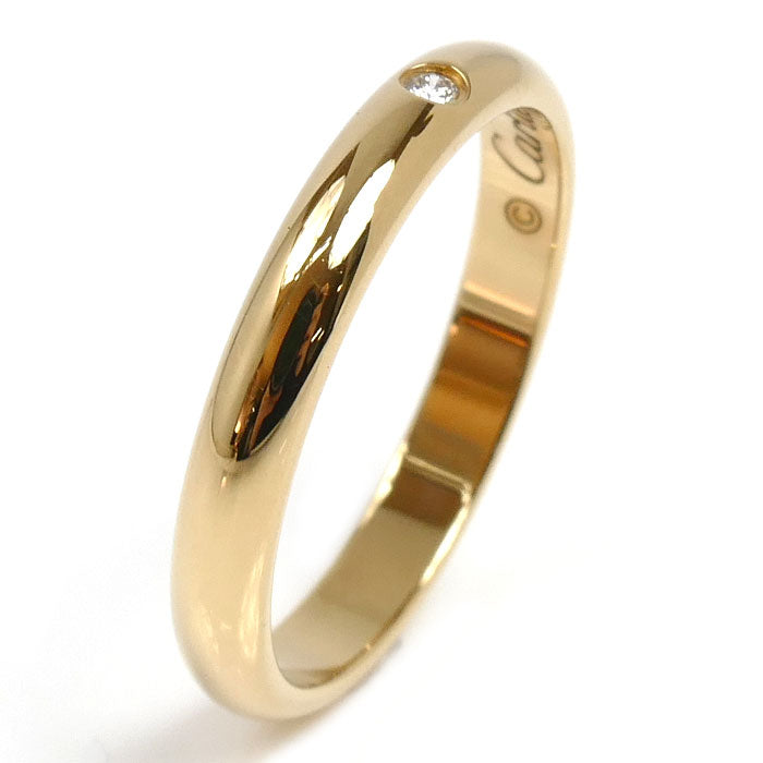 CARTIER カルティエ K18YG イエローゴールド 1895 ウェディング 1Pダイヤ リング・指輪 B4057648 ダイヤモンド 8号 48 2.2g レディース【中古】【美品】