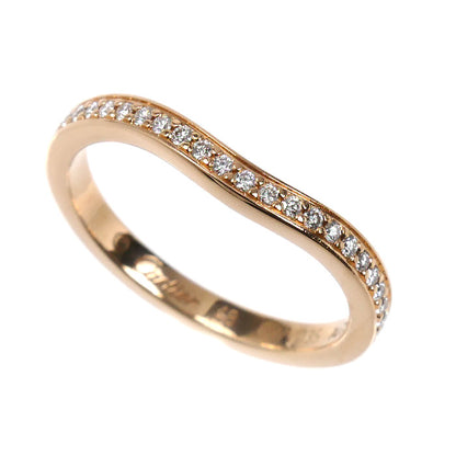 CARTIER カルティエ K18PG ピンクゴールド バレリーナカーブ ハーフエタニティ リング・指輪 B4098748 ダイヤモンド 8号 48 2.3g レディース【中古】【美品】