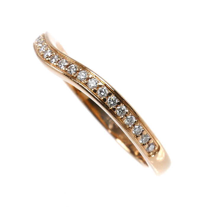 CARTIER カルティエ K18PG ピンクゴールド バレリーナカーブ ハーフエタニティ リング・指輪 B4098748 ダイヤモンド 8号 48 2.3g レディース【中古】【美品】