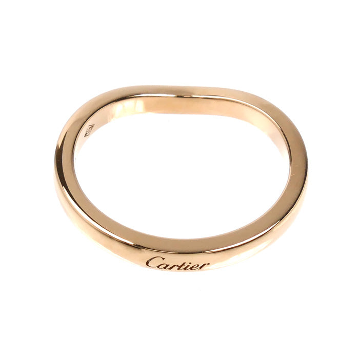 CARTIER カルティエ K18PG ピンクゴールド バレリーナカーブ ハーフエタニティ リング・指輪 B4098748 ダイヤモンド 8号 48 2.3g レディース【中古】【美品】