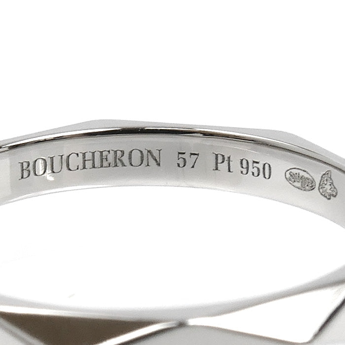 Boucheron ブシュロン Pt950プラチナ ファセット ミディアム リング・指輪 JAL00014 16.5号 57 4.9g レディース【中古】【美品】