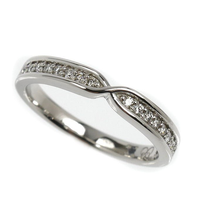 Pt900プラチナ ダイヤ リング・指輪 ダイヤモンド0.08ct 7号 3.3g レディース【中古】【美品】