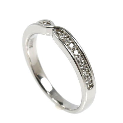 Pt900プラチナ ダイヤ リング・指輪 ダイヤモンド0.08ct 7号 3.3g レディース【中古】【美品】