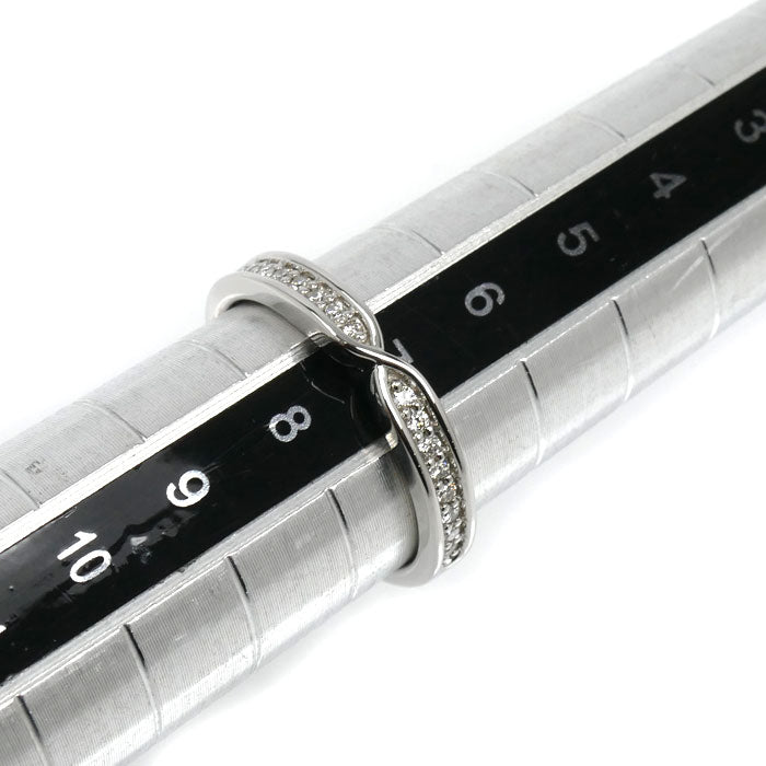 Pt900プラチナ ダイヤ リング・指輪 ダイヤモンド0.08ct 7号 3.3g レディース【中古】【美品】