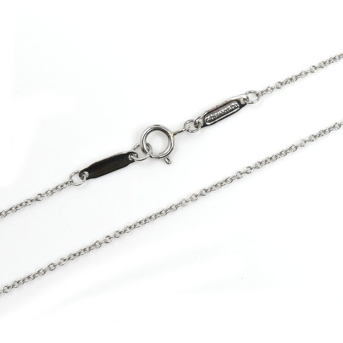 TIFFANY&Co. ティファニー Pt950プラチナ プリンセスカット ダイヤ ネックレス ダイヤモンド0.30ct 2.6g 40.5cm レディース【中古】