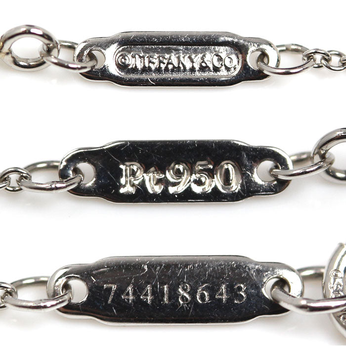 TIFFANY&Co. ティファニー Pt950プラチナ プリンセスカット ダイヤ ネックレス ダイヤモンド0.30ct 2.6g 40.5cm レディース【中古】