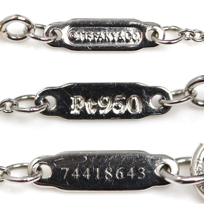 TIFFANY&Co. ティファニー Pt950プラチナ プリンセスカット ダイヤ ネックレス ダイヤモンド0.30ct 2.6g 40.5cm レディース【中古】