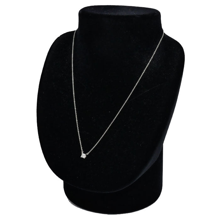 TIFFANY&Co. ティファニー Pt950プラチナ プリンセスカット ダイヤ ネックレス ダイヤモンド0.30ct 2.6g 40.5cm レディース【中古】