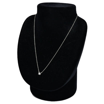 TIFFANY&Co. ティファニー Pt950プラチナ プリンセスカット ダイヤ ネックレス ダイヤモンド0.30ct 2.6g 40.5cm レディース【中古】
