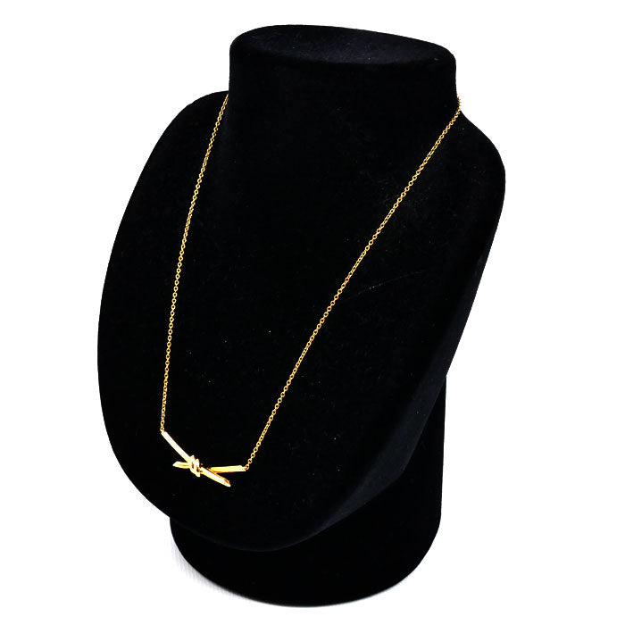 TIFFANY&Co. ティファニー K18PG ピンクゴールド ノット ネックレス 70152460 8.1g 38/43cm レディース【中古】