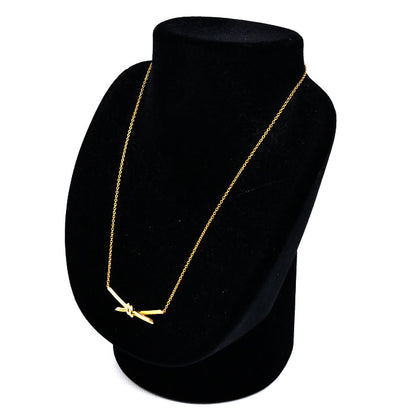 TIFFANY&Co. ティファニー K18PG ピンクゴールド ノット ネックレス 70152460 8.1g 38/43cm レディース【中古】