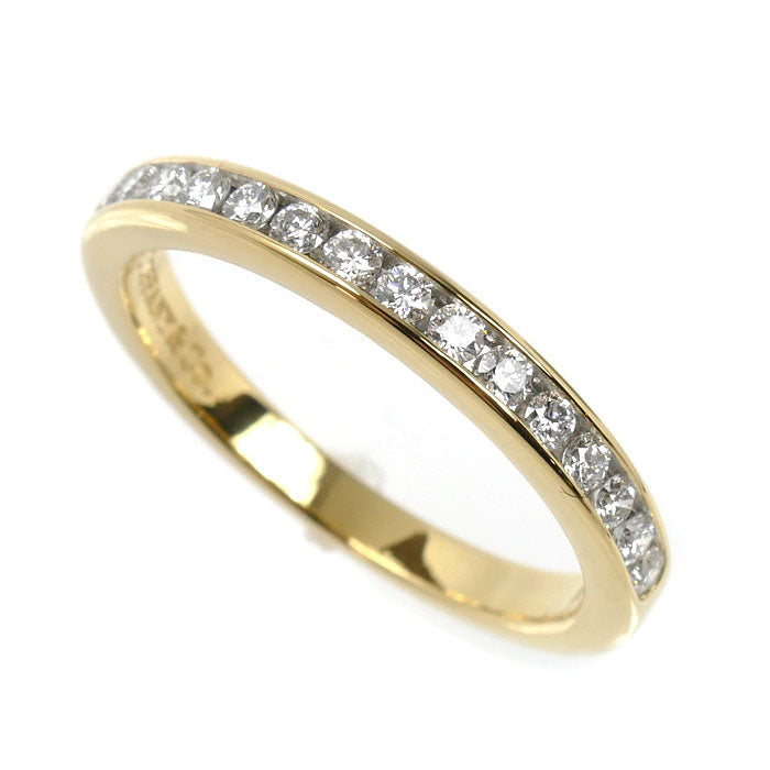 TIFFANY&Co. ティファニー K18YG イエローゴールド ハーフサークル チャネルセッティング リング・指輪 ダイヤモンド 11.5号 3.0g レディース【中古】【美品】
