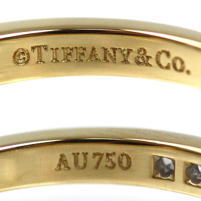 TIFFANY&Co. ティファニー K18YG イエローゴールド ハーフサークル チャネルセッティング リング・指輪 ダイヤモンド 11.5号 3.0g レディース【中古】【美品】