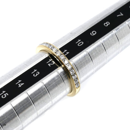TIFFANY&Co. ティファニー K18YG イエローゴールド ハーフサークル チャネルセッティング リング・指輪 ダイヤモンド 11.5号 3.0g レディース【中古】【美品】