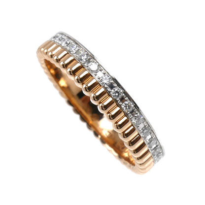 Boucheron ブシュロン K18WG ホワイトゴールド K18PG ピンクゴールド キャトル ラディアント ハーフ リング・指輪 JAL00248 ダイヤモンド 8号 48 3.2g レディース【中古】【美品】