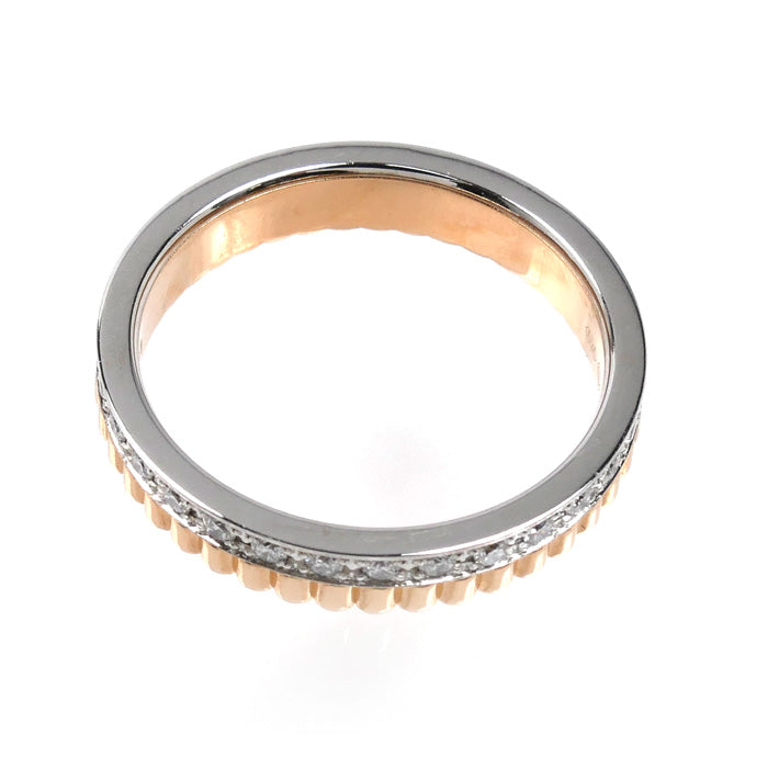 Boucheron ブシュロン K18WG ホワイトゴールド K18PG ピンクゴールド キャトル ラディアント ハーフ リング・指輪 JAL00248 ダイヤモンド 8号 48 3.2g レディース【中古】【美品】
