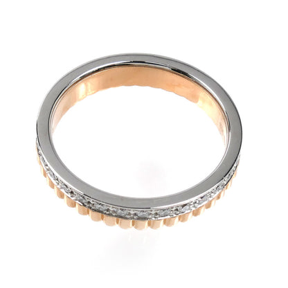 Boucheron ブシュロン K18WG ホワイトゴールド K18PG ピンクゴールド キャトル ラディアント ハーフ リング・指輪 JAL00248 ダイヤモンド 8号 48 3.2g レディース【中古】【美品】
