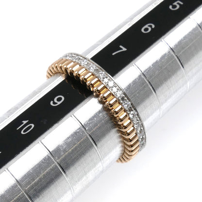 Boucheron ブシュロン K18WG ホワイトゴールド K18PG ピンクゴールド キャトル ラディアント ハーフ リング・指輪 JAL00248 ダイヤモンド 8号 48 3.2g レディース【中古】【美品】