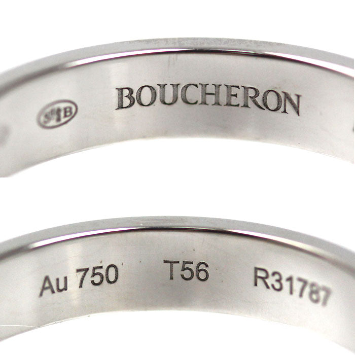 Boucheron ブシュロン K18WG ホワイトゴールド キャトル ラディアント ハーフ リング・指輪 JAL00250 15.5号 56 4.7g レディース【中古】【美品】