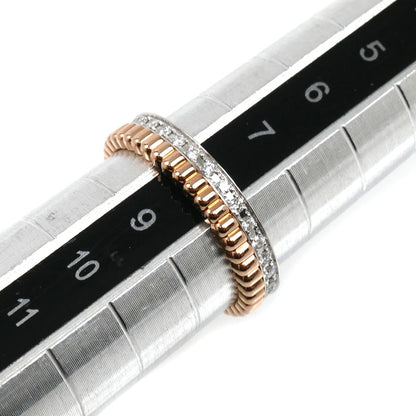 Boucheron ブシュロン K18PG ピンクゴールド K18WG ホワイトゴールド キャトル ラディアント ハーフ リング・指輪 JAL00248 ダイヤモンド 8号 48 3.2g レディース【中古】【美品】