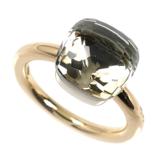 Pomellato ポメラート K18PG ピンクゴールド K18WG ホワイトゴールド ヌード クラシック ホワイトトパーズ リング・指輪 PAA1100-O6000-000TB 13号 7.9g レディース【中古】【美品】