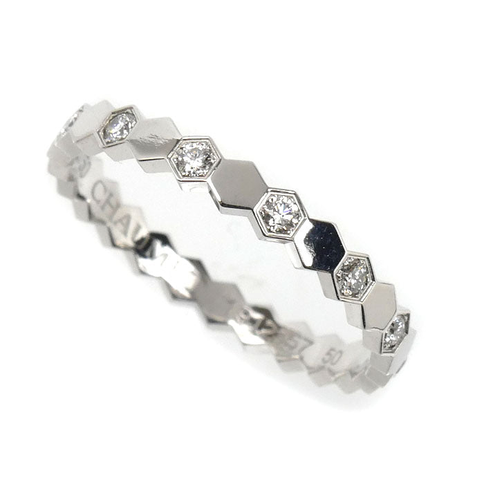 Chaumet ショーメ K18WG ホワイトゴールド ビーマイラブ ハニカム リング・指輪 081890 ダイヤモンド 10号 50 1.7g レディース【中古】【美品】