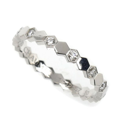 Chaumet ショーメ K18WG ホワイトゴールド ビーマイラブ ハニカム リング・指輪 081890 ダイヤモンド 10号 50 1.7g レディース【中古】【美品】