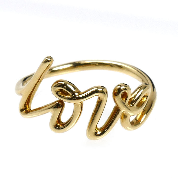 TIFFANY&Co. ティファニー K18YG イエローゴールド パロマ グラフィティ ラブ リング・指輪 13号 2.6g レディース【中古】