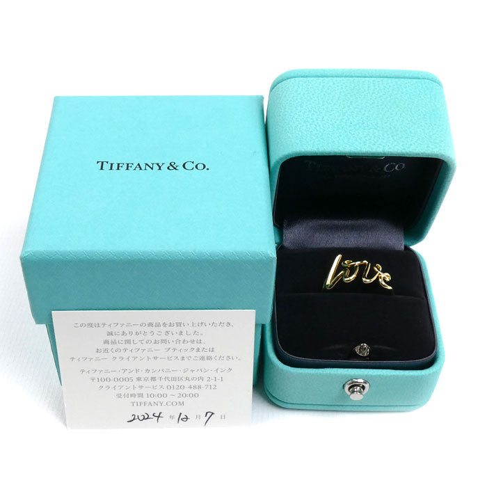 TIFFANY&Co. ティファニー K18YG イエローゴールド パロマ グラフィティ ラブ リング・指輪 13号 2.6g レディース【中古】