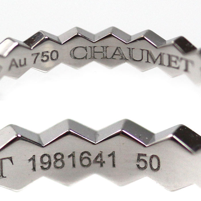 Chaumet ショーメ K18WG ホワイトゴールド ビーマイラブ ハニカム リング・指輪 081930 10号 50 1.8g レディース【中古】【美品】
