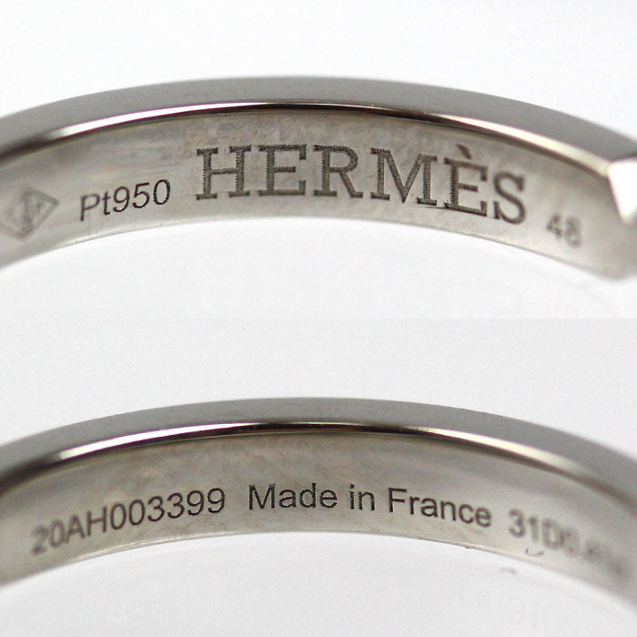 HERMES エルメス Pt950プラチナ エヴァーケリー リング・指輪 H119668B 00048 ダイヤモンド0.41ct 8号 48 3.1g レディース【中古】【美品】