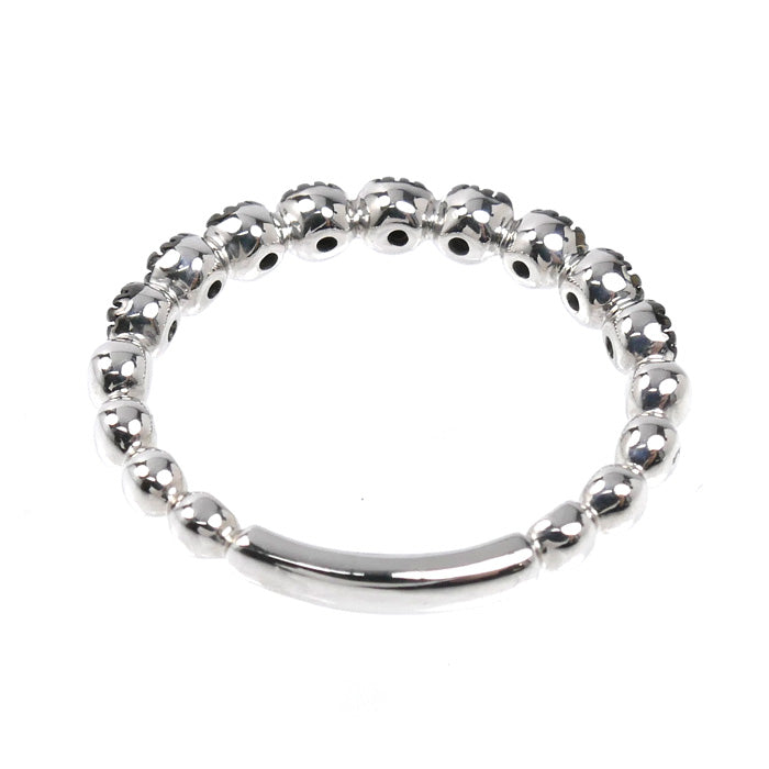 Ponte Vecchio ポンテヴェキオ K18WG ホワイトゴールド ミルアモーレ リング・指輪 ブラックダイヤモンド0.16ct 12号 3.1g レディース【中古】【美品】